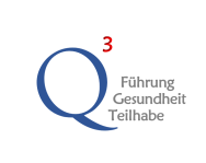 Projektlogo "QUALITÄT³: Führung – Gesundheit – Teilhabe" (Quelle: AWO Schleswig-Holstein gGmbH)"