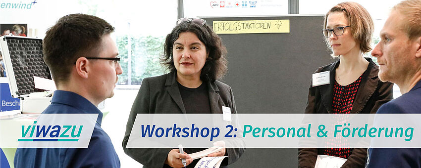 Workshop 2: Personal & Förderung (Foto: Dirk Hasskarl, Grafik: Norbert Lücken) Workshop 2: Personal & Förderung (Foto: Dirk Hasskarl, Grafik: Norbert Lücken)