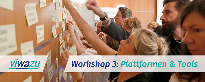Workshop 3: Plattformen & Tools (Foto: Dirk Hasskarl, Grafik: Norbert Lücken)